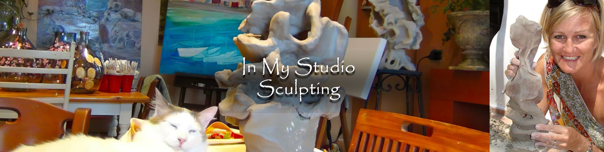 In my studio sculpting