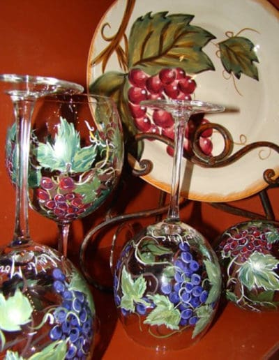 wine glasses and plate-10